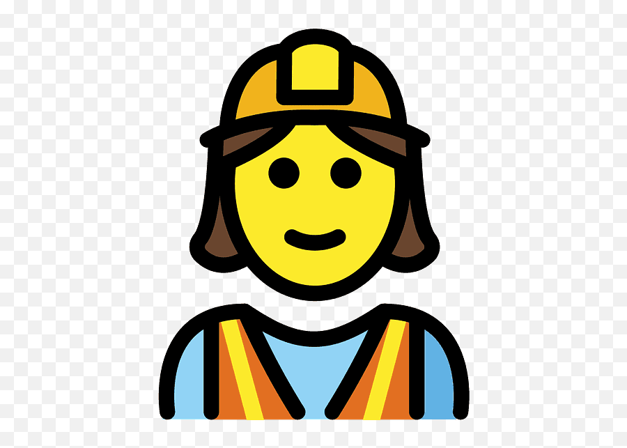 Woman Construction Worker Emoji - Download For Free U2013 Iconduck Construction Worker,Cartoon Happy Emojis