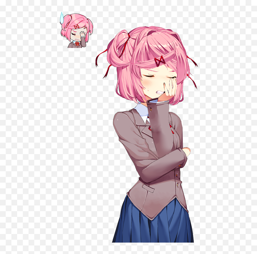 Ddlc - Natsuki Sticker Emoji,Recreating Emotion In A \\\