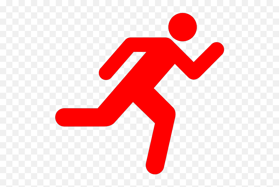 Running Icon On Transparent Background - Red Running Stick Man Emoji,Happyrunning Emoticon