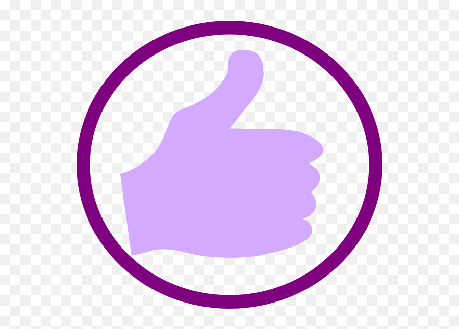Download Hd Customer Clipart Thumbs Up - Purple Thumbs Up Thumbs Up Png Purple Emoji,Thumbs Up Emoji Png Transparent