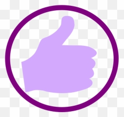 Download Hd Customer Clipart Thumbs Up - Purple Thumbs Up Thumbs Up Png Purple Emoji,Thumbs Up Emoji Png Transparent