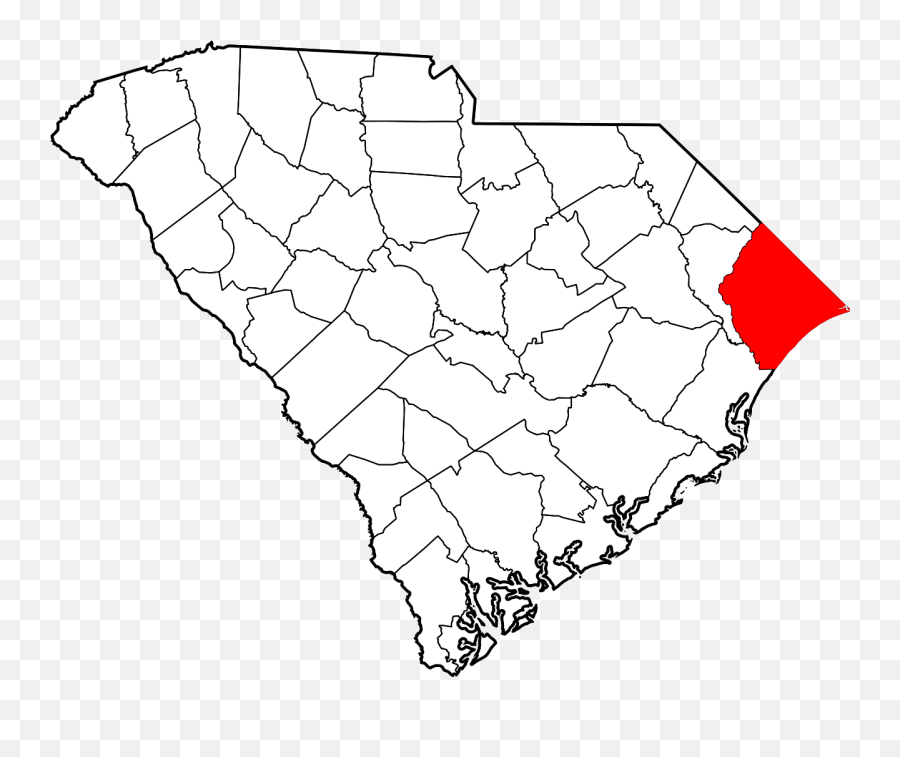 Filemap Of South Carolina Highlighting Horry Countysvg - Map Allendale South Carolina Emoji,Beach Map Emotion Creators