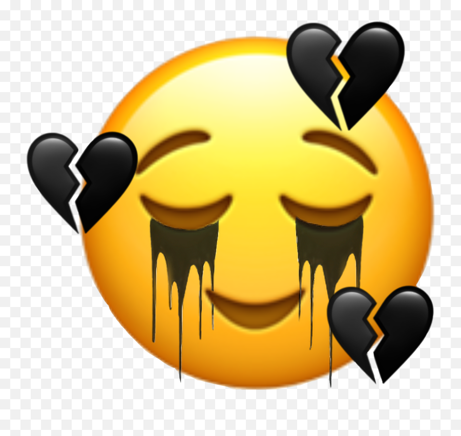 Discover Trending Llorar Stickers Picsart - Emoji Love Hitam Retak Pictsart,Emoticon Llorando