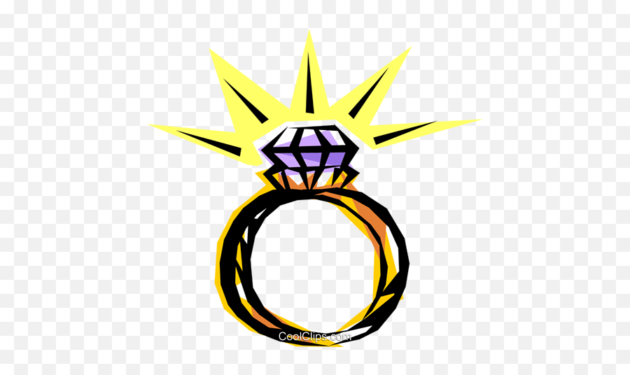 Diamond Ring Clipart Free Gold - Clip Art Engagement Ring Emoji,Diamon Emoji