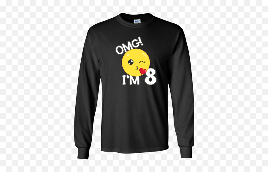 8th Birthday Kiss Emoji T - Shirt Omg Im 8 Year Old Amyshirt,(8) Emoticon