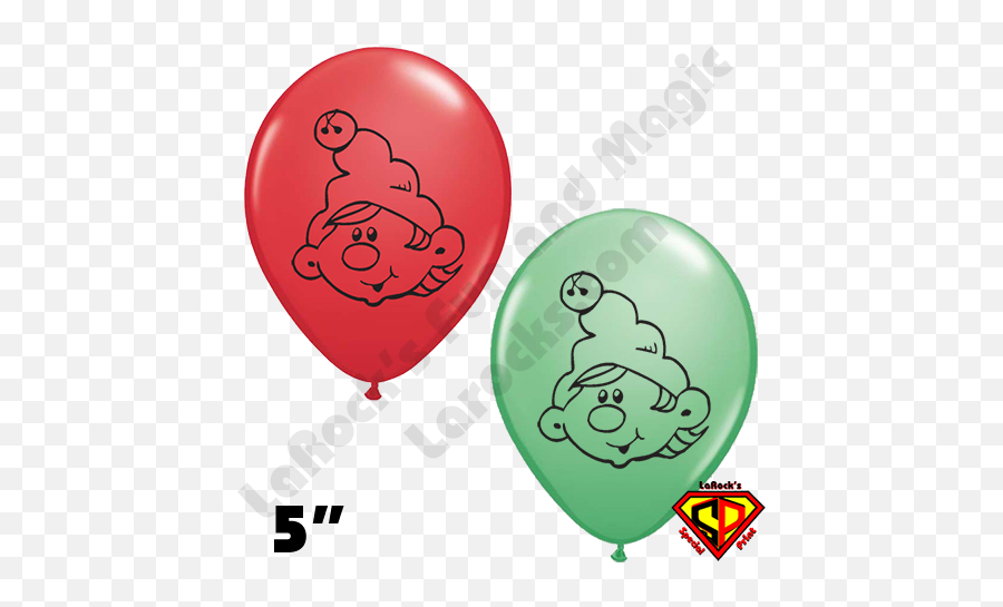 5 Inch Round Assortment Elf Redgreen Balloon Qualatex 100ct Emoji,Emoji Birthday Supply