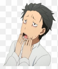 Anime Telegram Stickers Emoji,Natsuki Emoji Think