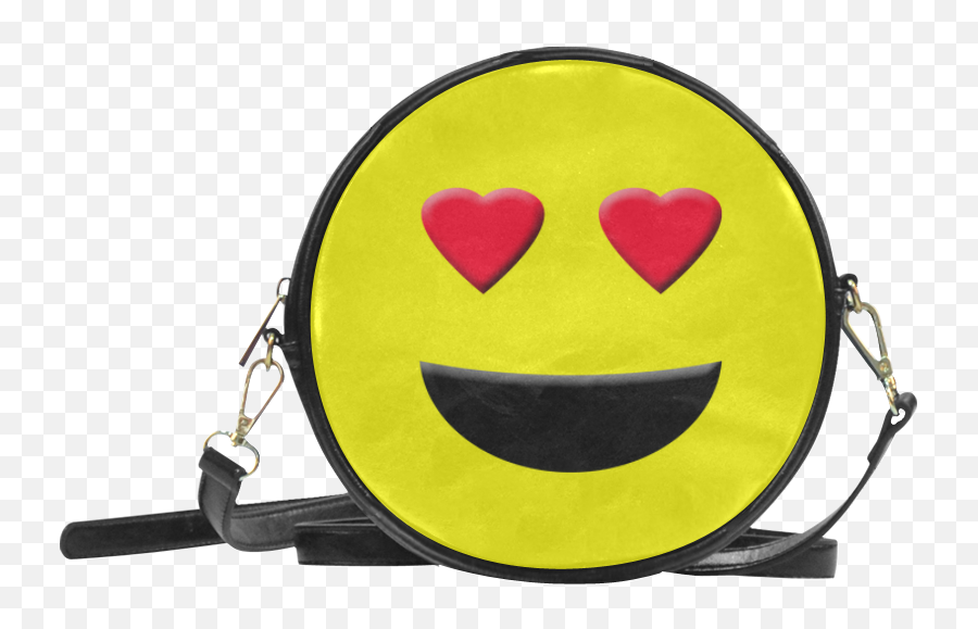 Emoticon Heart Smiley Round Sling Bag Model 1647 Id D351884 - Black And White Sling Bag Emoji,Bag Emoji