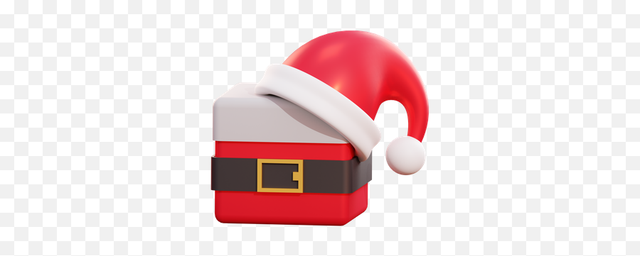 Premium Christmas Santa Giftbox 3d Illustration Download In Emoji,Emoji Regalo Png