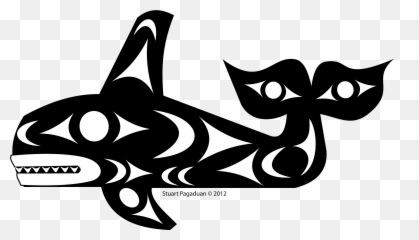 Colour Image No Border U2013 Indigenous Education - Killer Whale No Background Indengenous Art Emoji,Killer Whale Emoji