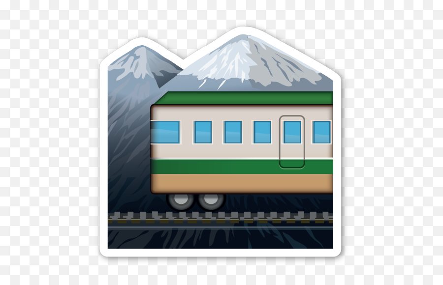 Mountain Railway - Horizontal Emoji,Railroad Emoji
