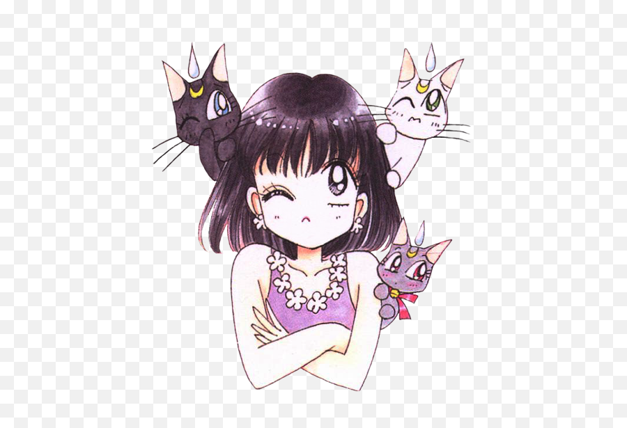 Download Hd Luna Sailor Moon Transparent Diana Artemis - Sailor Saturn Sticker Emoji,Saturn Emoji