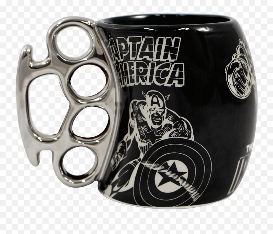 Caneca Soco Inglês Marvel Comics - Zonacriativa Caneca Soco Ingles Marvel Emoji,Brass Knuckles Emoji