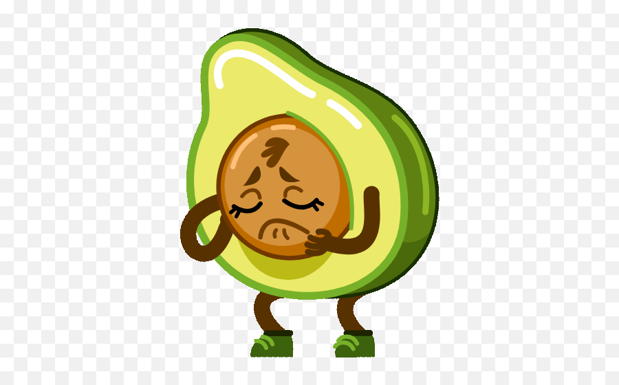 Funny Avocado Animated Sticker By Oleg Sul - Happy Emoji,Avocado Emoji Ios