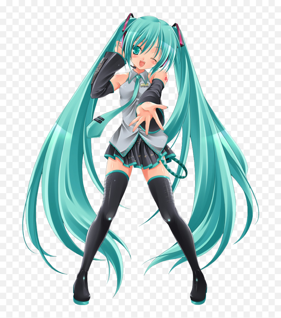 Mikuhatsune Vocaloid Anime Weeaboo - Hatsune Miku Anime Full Body Emoji,Weeaboo Emojis