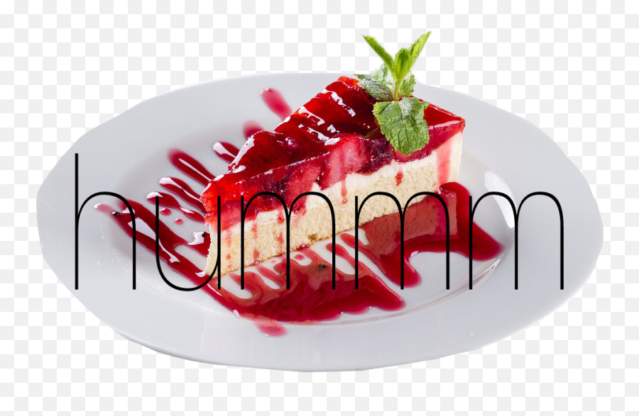 Discover Trending Hummm Stickers Picsart - Cheesecake Garnished With Strawberry Sauce Emoji,Cheesecake Emoji Icon