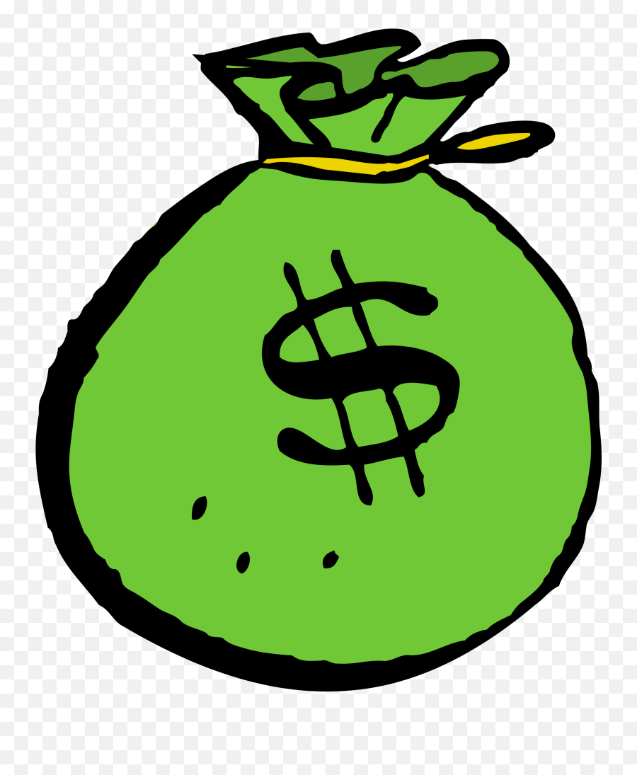 Green Money Bag - Money Bag Clip Art Transparent Cartoon Green Money Bags Clipart Emoji,Money Bag Emoji Yellow