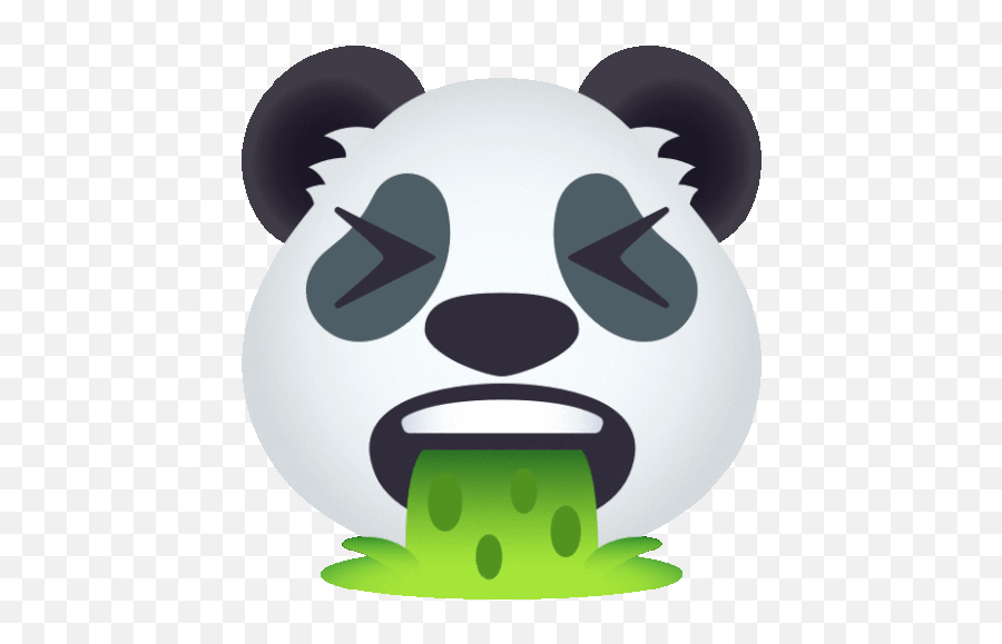 Vomit Panda Gif - Vomit Panda Joypixels Discover U0026 Share Gifs Dot Emoji,Puking Emoji Gif