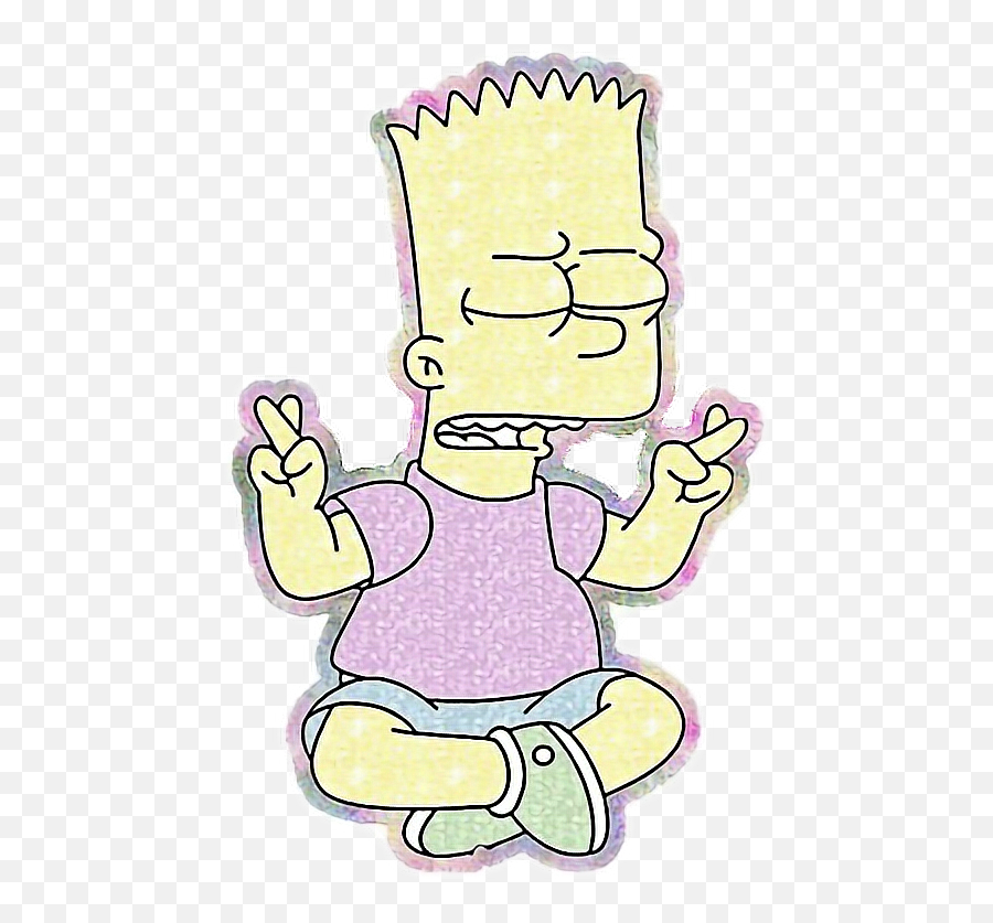 Bart Simpson Suerte Emoji Sticker - Gif Png Bart,Simpsons Facebook Emojis