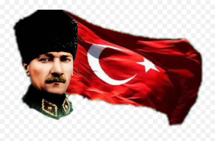 Atatürk Bayrak Sticker - Atatürk Türk Bayra Png Emoji,Turk Bayragi Emoticon
