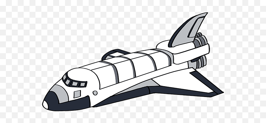 Space Shuttle Png - How To Draw Space Shuttle Spaceplane Space Shuttle Drawing Transparent Emoji,Rocket And Telescope Emoji