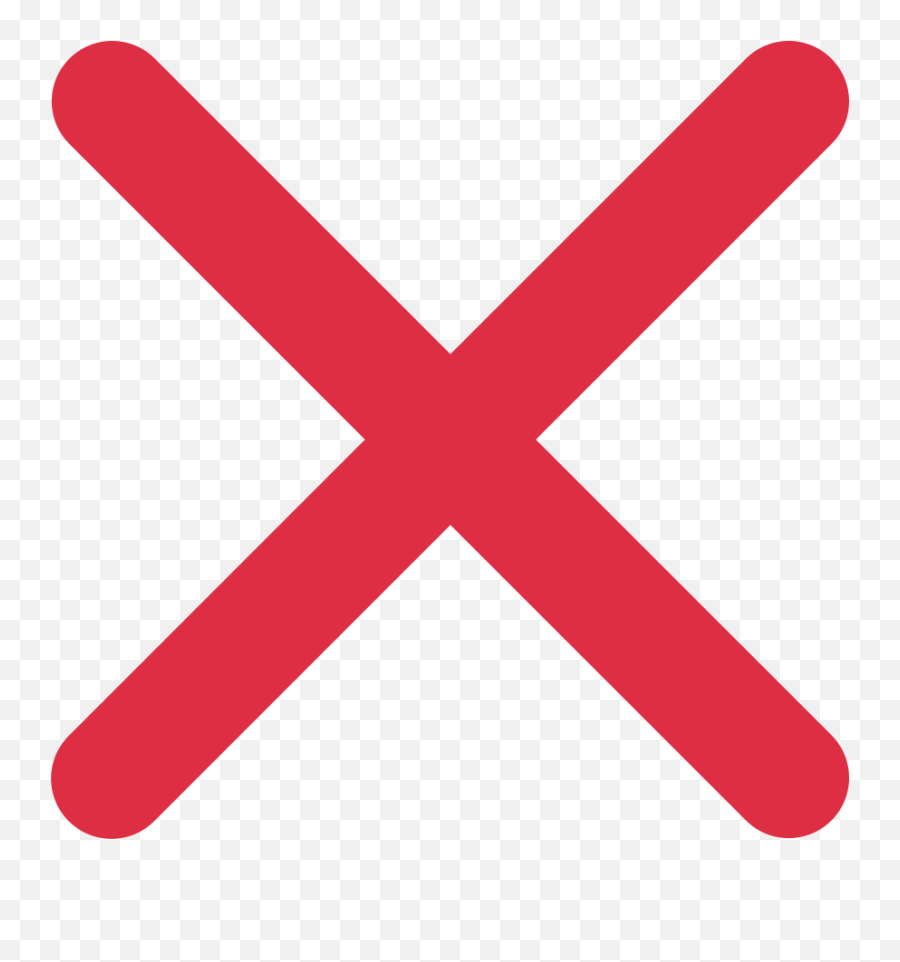 Cross Mark Emoji - Red Transparent Background Cross Png,Emojis Sarcasm Example