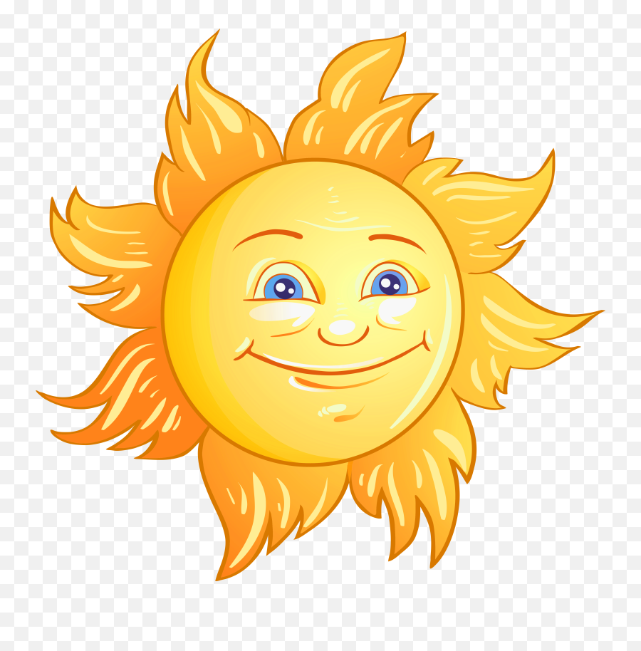 Transparent Deco Sun Png Clipart Picture Happy Sun Moon - Transparent Background Sun Cartoon Transparent Emoji,Moon Face Emoji