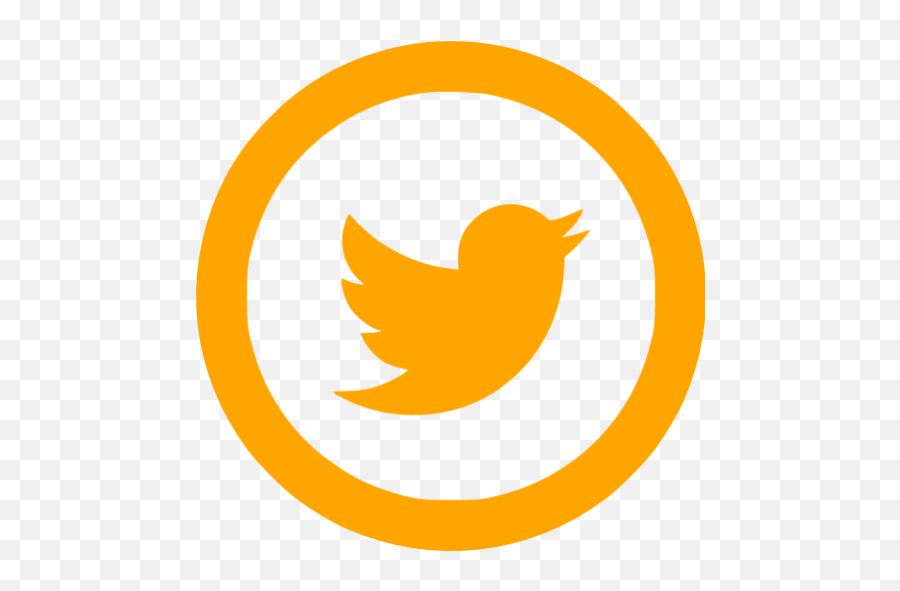 Orange Twitter 5 Icon - Free Orange Social Icons Twitter Png Logo Purple Emoji,Twitter Halloween Emoticon