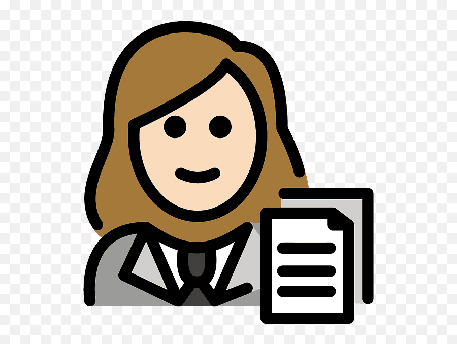 Woman Office Worker Emoji Clipart - Office Woman Png Clipart,Emoji Oficinista