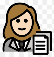 Woman Office Worker Emoji Clipart - Office Woman Png Clipart,Emoji Oficinista