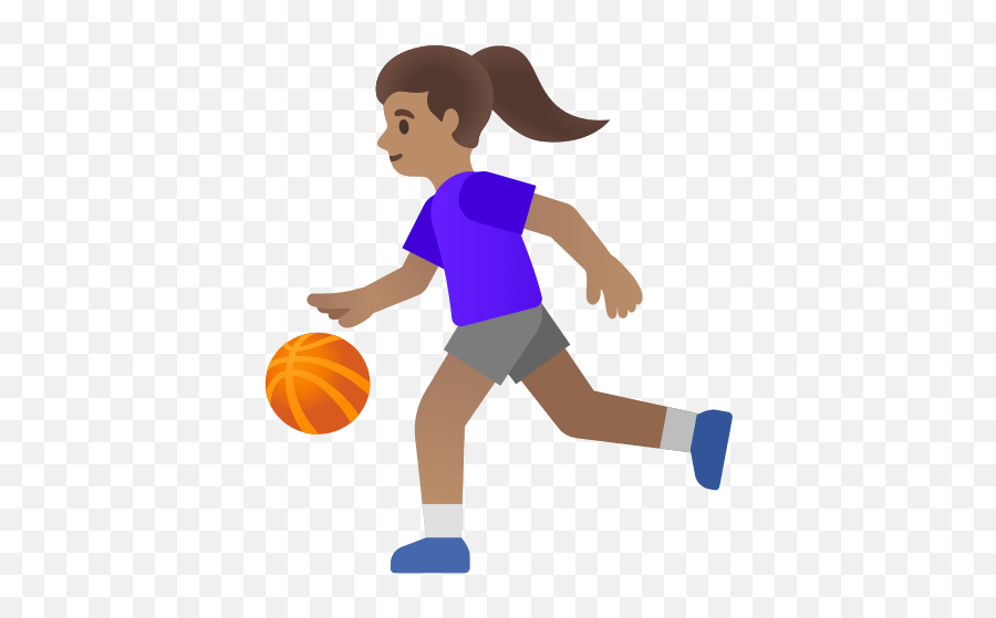 Woman With Basketball Medium Skin Tone - Dibujos Rebotando Una Pelota Emoji,Medium Skin Tone Emoticon
