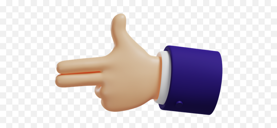 Premium Gun Hand Gesture 3d Illustration Download In Png Emoji,Gun Hand Discord Emoji