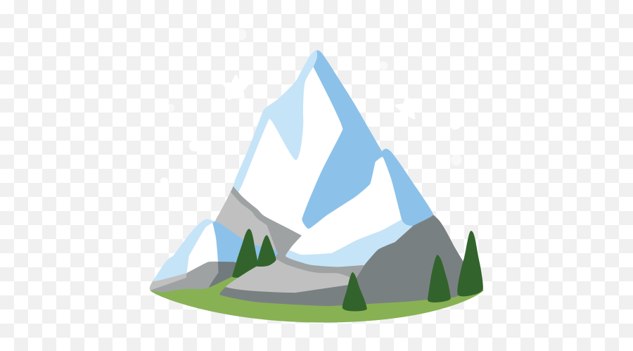 Snow - Capped Mountain Emoji Mountain With Snow Emoji,Coid Emoji