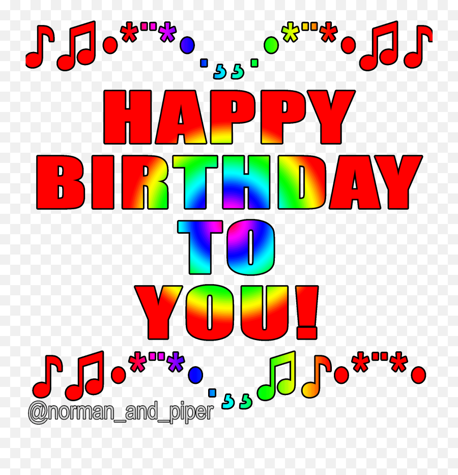Happy Birthday Song Sticker By Normanandpiper For Ios - Birthday Song Singing Happy Birthday Gif Emoji,Happy Birthday Emoji