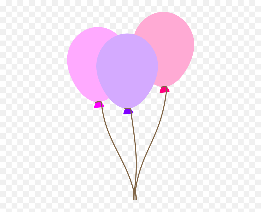 Balloons Clip Art Transparent Background Free 3 - Clipartix Pink And Purple Balloons Clipart Emoji,Emoji Ballons