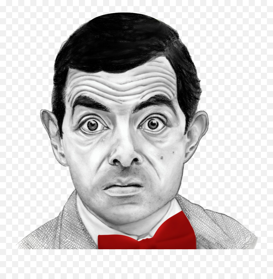 Rowan Atkinson Mr Bean Drawing Portrait Sketch - Mr Bean Face Drawing Mr Bean Emoji,Emoji Self Portrait