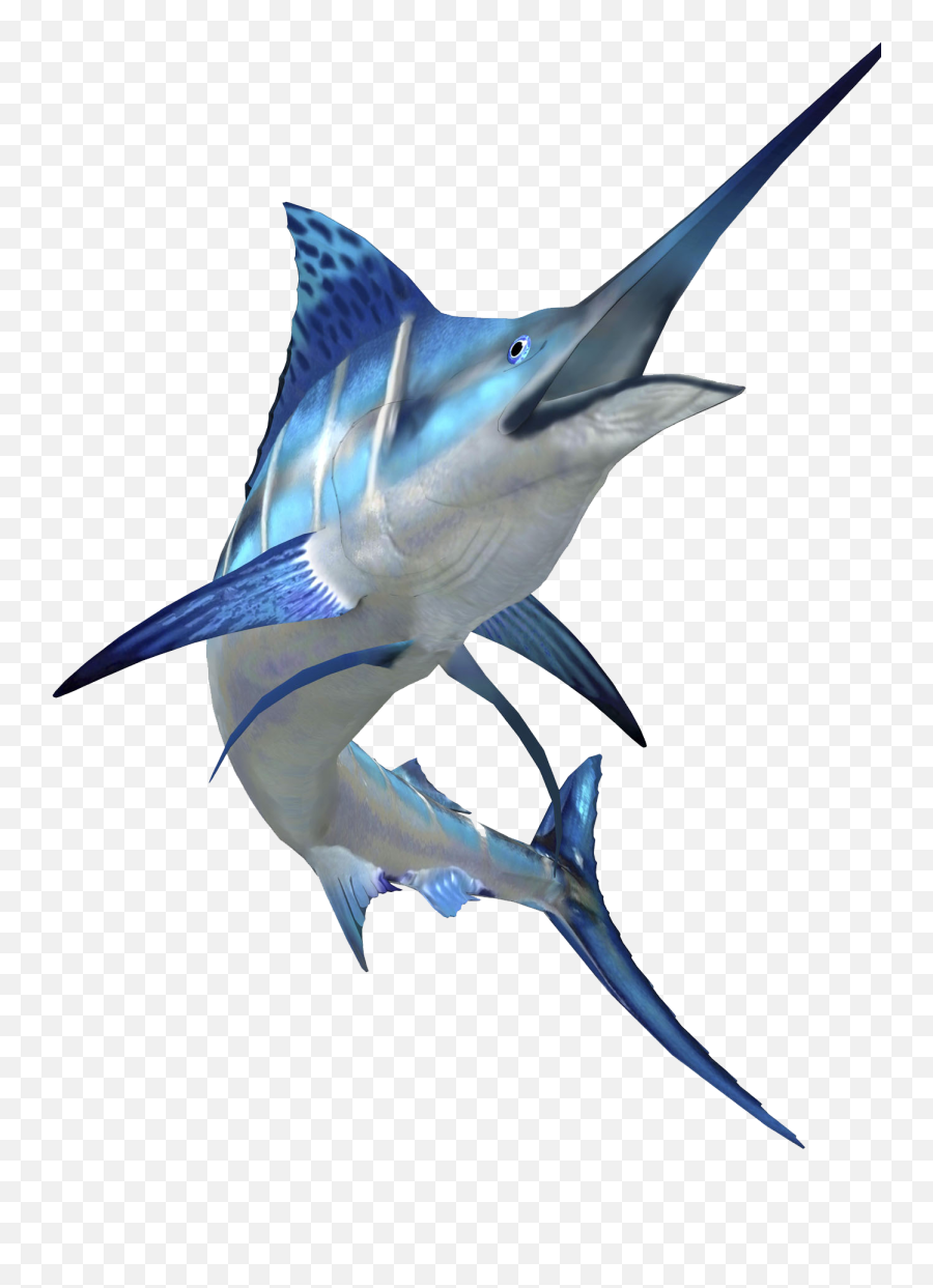 Fish Sticker - Marlin Fish On White Emoji,Swordfish Emoji