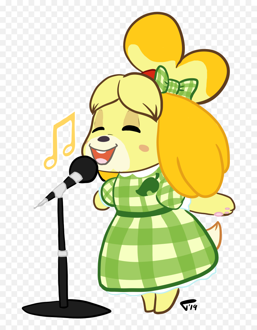 Animal Crossing Isabelle Singing - Isabelle Singing Png Emoji,Isabelle Emoji