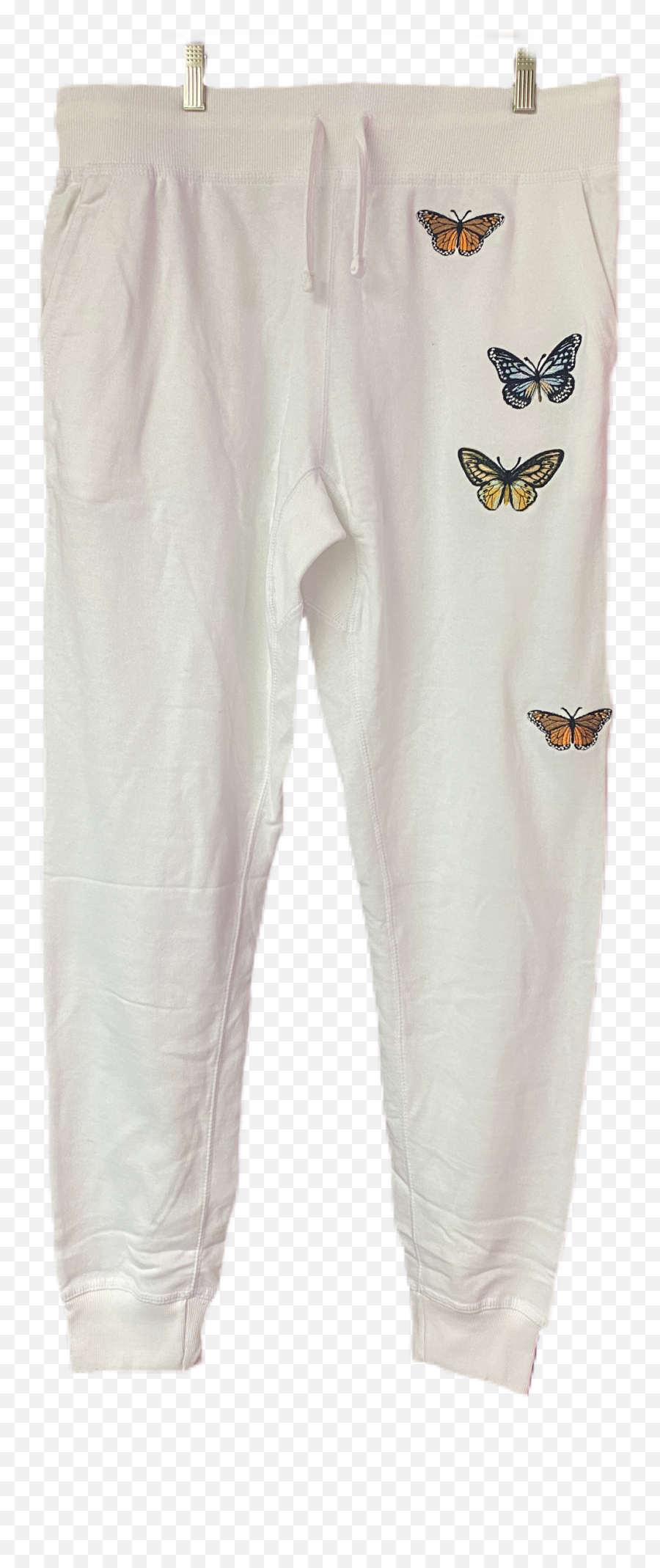 Butterfly Joggers - Sweatpants Emoji,White Emoji Jogger Pants