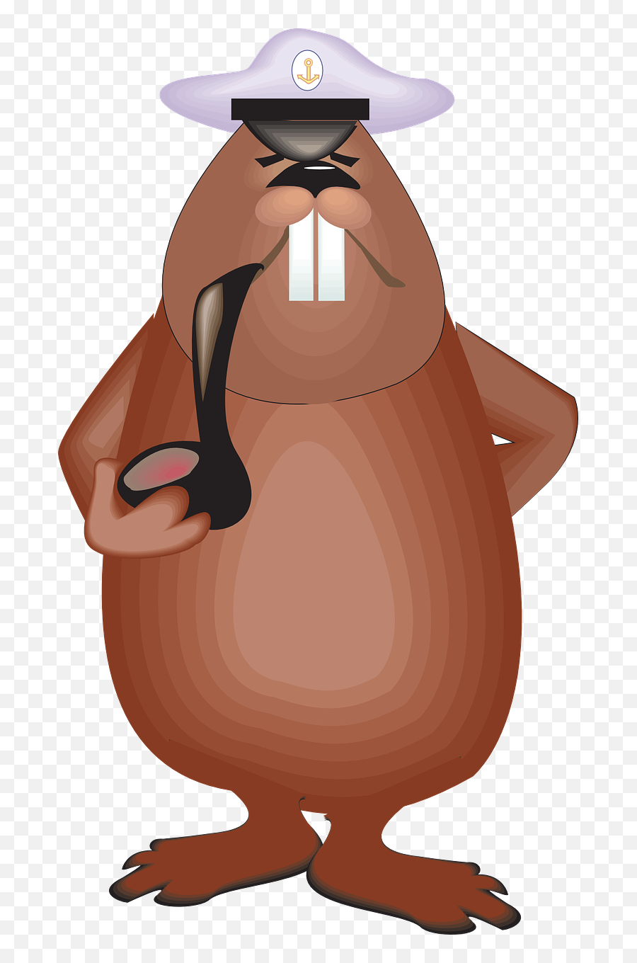 Beaver Captain Clipart Free Download Transparent Png - Beaver Smoking A Pipe Emoji,Captain Hat Emoji