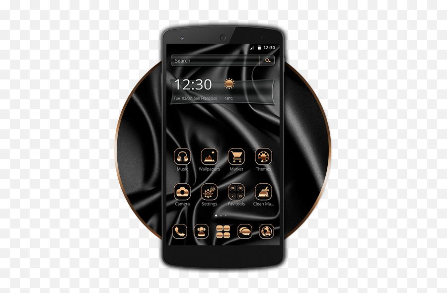 Metal Black Gold Theme - Language Emoji,Black Emojis For Android 2015