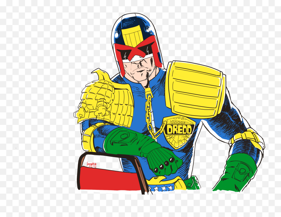 So You Betrayed The Law Fan Art Judgedredd - Ice Hockey Equipment Emoji,Emoji Movie Oc