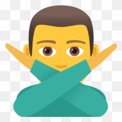 Emoji U200d Man Makes No Gestures Wprock - Travailleur Emogie,No U Emoji
