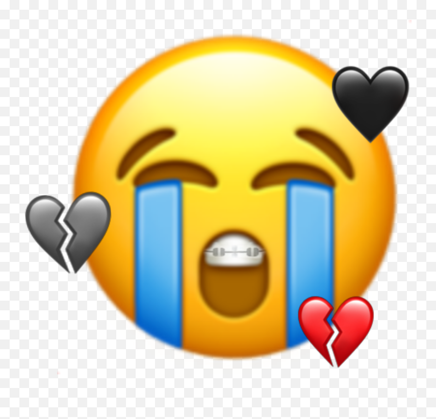 Braces Sad Emojiiphone Emojiios Sticker By Lolawdy - Balling Emoji,Sad Emojis