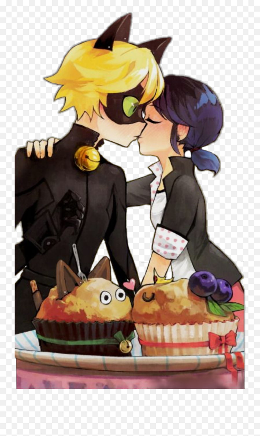 Muffin Miraculous Sticker - Miraculous Ladybug Deviantart Marinette Cat Noir Emoji,Pintrerest Emoji Cupcakes