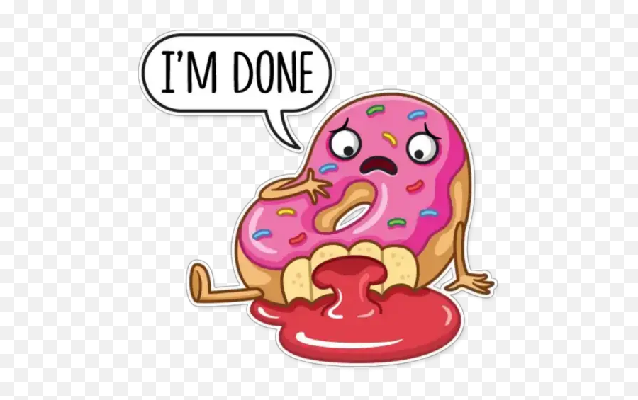 Donut And Coffee Sticker Für Whatsapp - Happy Emoji,Emoticon Huevos Groseria