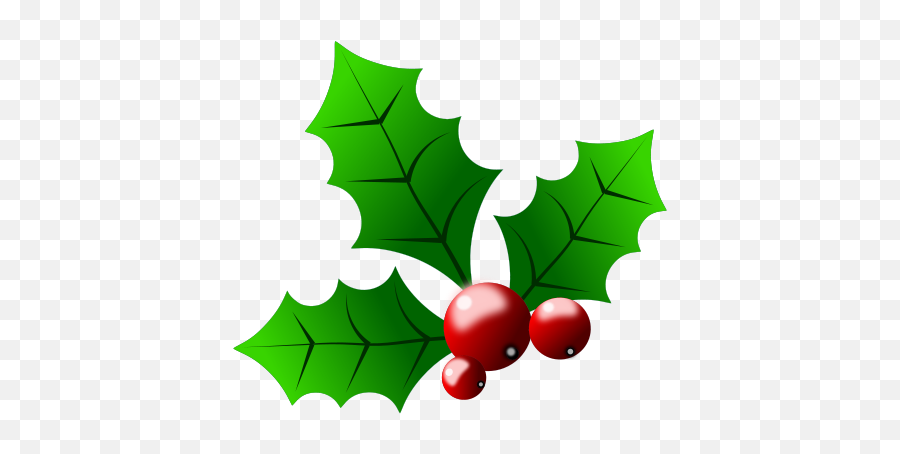 Free Christmas Holly Image Download - Holly Leaf Clip Art Emoji,Holly Emoticon