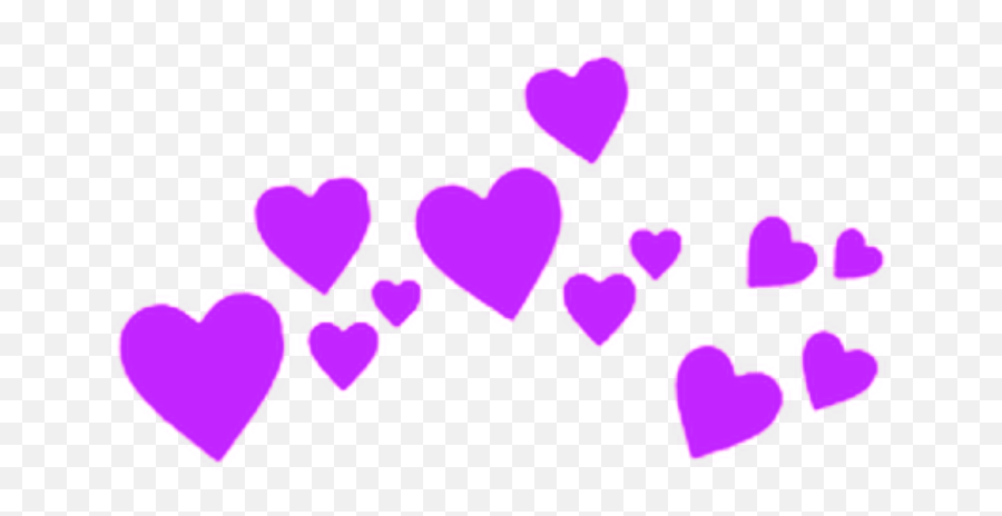 Purple Hearts Heart Crowns Crown Heartcrown - Overlay Transparent Hearts Emoji,Green Heart Yellow Heart Purple Heart Emoji