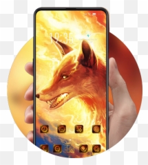 Animal Theme Wolf In Flame Cool U2013 Apper På Google Play - Fire Fox Art Emoji,Flamme Emoji Png