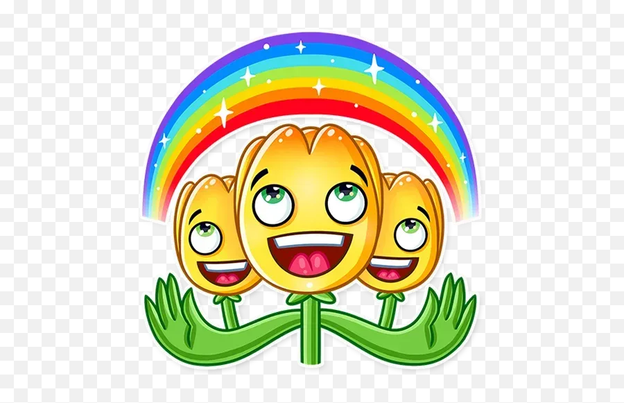 Romantic Flowers Whatsapp Stickers - Stickers Cloud Happy Emoji,Flowers Emoticon